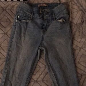 High top skinny jeans